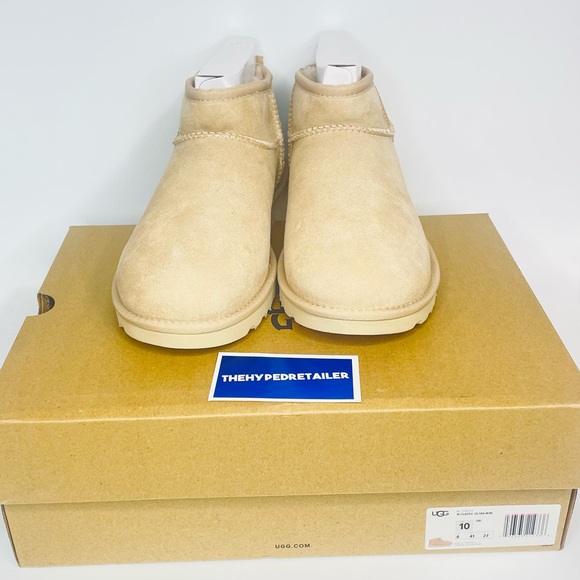 UGG Ultra Mini Classic Boot Driftwood 1116109 Women's Size 10 NEW Fast Shipping - Picture 4 of 5